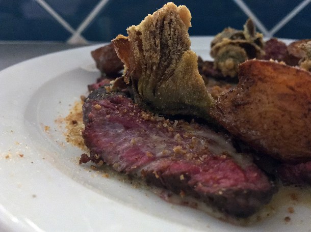 illustrative photo of the onglet steak at Lupins