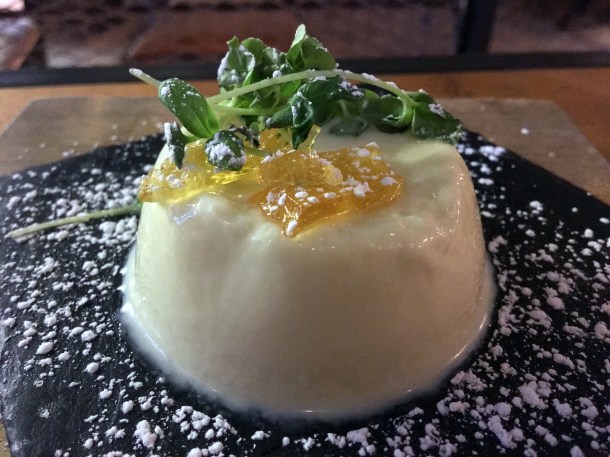 illustrative photo of the bianco al basilico panna cotta at Macellaio RC Union Street