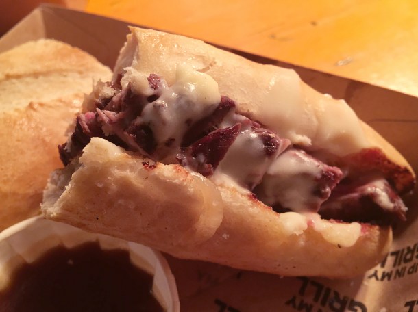 illustrative photo of the steak sandwich from Up In My Grill at Vinegar Yard