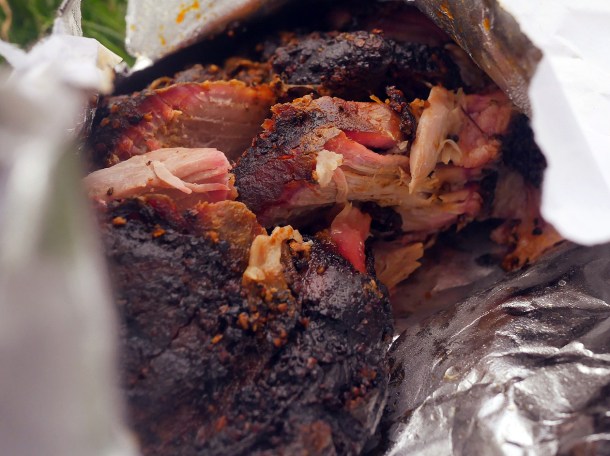 illustrative photo of the takeaway pork shoulder from Texas Joe's.