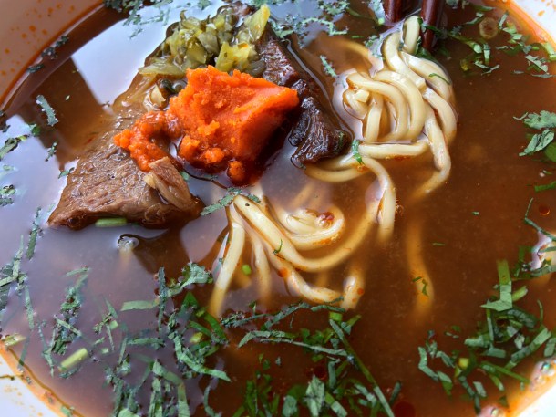 illustrative photo of the cheek and shortrib beef noodle soup at Bao Noodle Shop