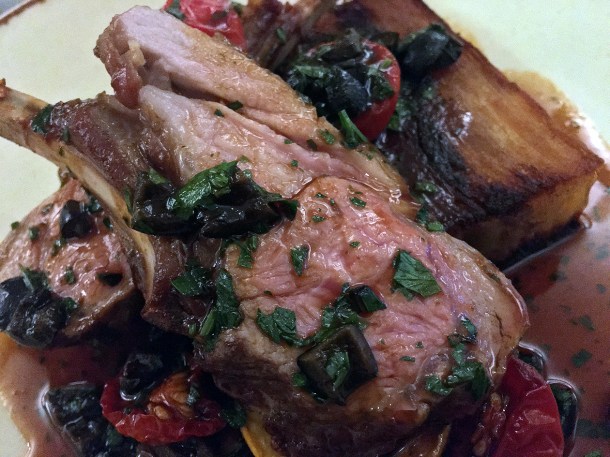 illustrative photo of the rack of lamb at The Angel Hotel Abergavenny