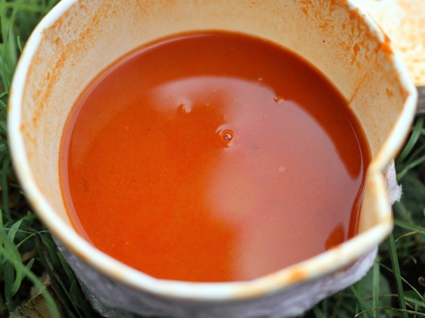 illustrative photo of the prawn soup special from La Chingada