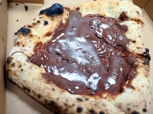 illustrative photo of the nutella pizza from Crust Bros Waterloo