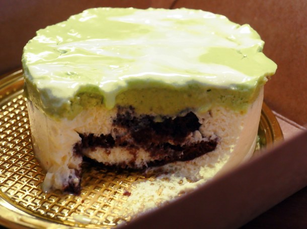 illustrative photo of the ricotta mousse glazed with pistachio from Pizza Room Vauxhall