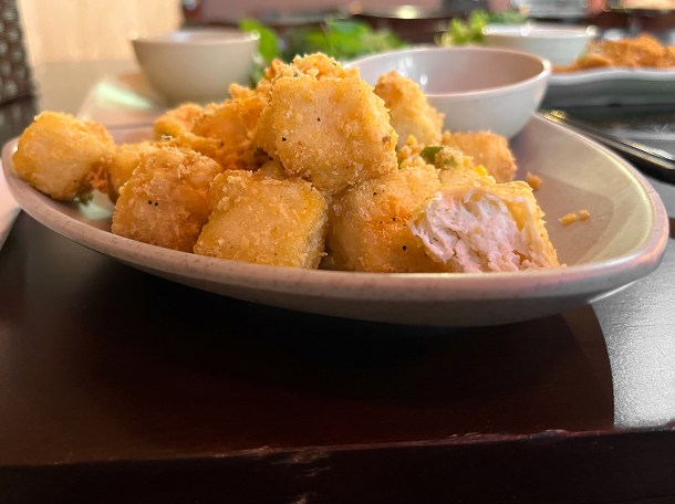 illustrative photo of the deep fried fermented tofu at Pho Thuy Tay