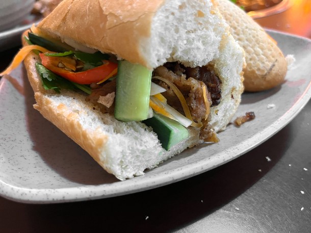 illustrative photo of the pork banh mi at Pho Thuy Tay