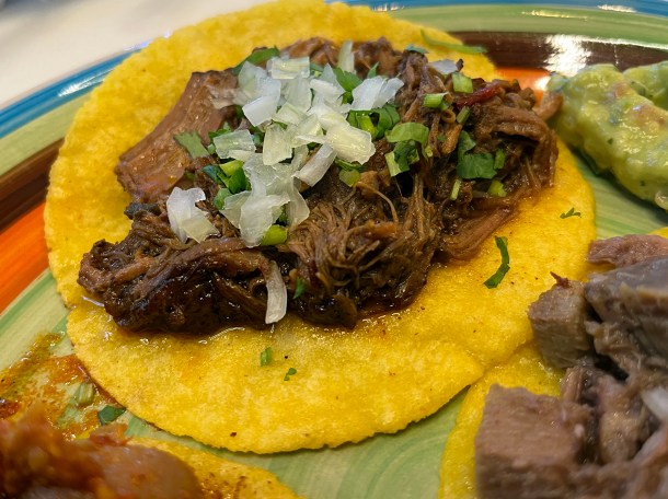 illustrative photo of the birria tacos at Guacamoles