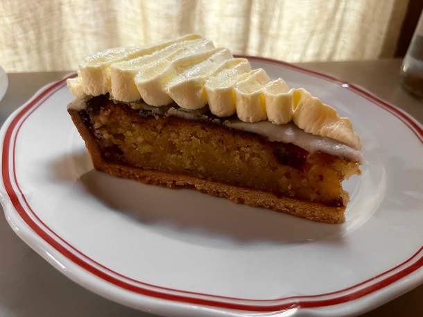 illustrative photo of the raspberry tart at Camille