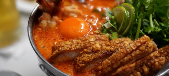 illustrative photo of the tom yum Mama noodles at Speedboat Bar